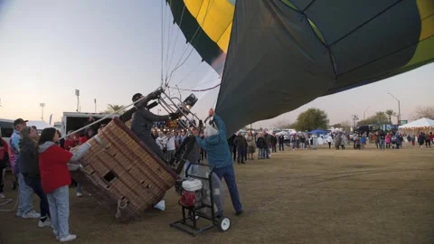 Hot Air Ballon Stock Footage 245464251