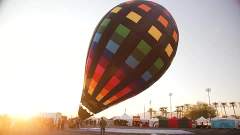Hot Air Ballon Stock Footage 245465896