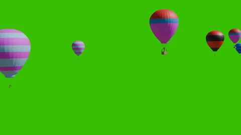 Hot air ballons fly Stock Footage 310031293