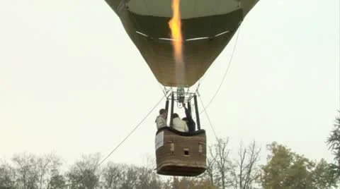 Hot-air balloon 23 e Stock Footage 18184971