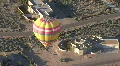 Hot Air Balloon Above Desert House HD Footage