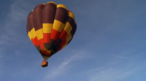 Hot Air Balloon Ascends Stock Footage