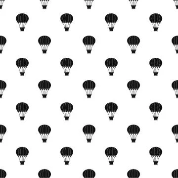 Hot air balloon with basket pattern Stock Illustration