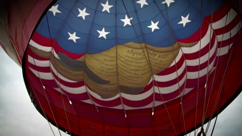 Hot Air Balloon Burner Blasting Fire: Close-Up Propane Flame Stock Footage 324521620