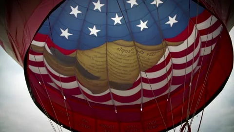 Hot Air Balloon Burner Blasting Fire: Close-Up Propane Flame Stock Footage 324521724