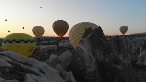 Hot air balloon Cappadocia Stock Footage
