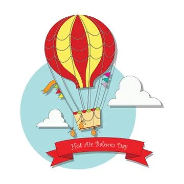 Hot Air Balloon Day Stock Illustration