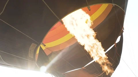 Hot Air balloon Flames Stock Footage 87487125