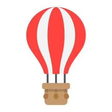 Hot air balloon flat icon, transport and air Stock Illustration