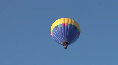 Hot air balloon in flight Stock Footage 38024745