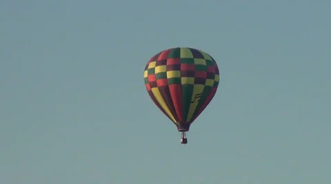 Hot air balloon in flight Stock Footage 38037894