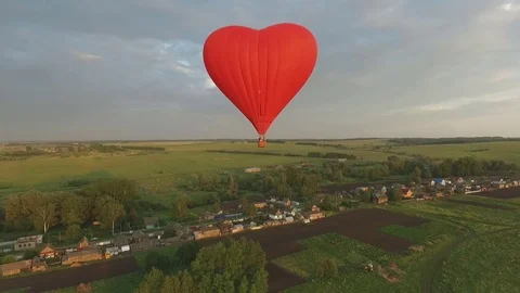 Hot air balloon flight Stock Footage 75406596