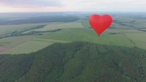 Hot air balloon flight Stock Footage 75407573