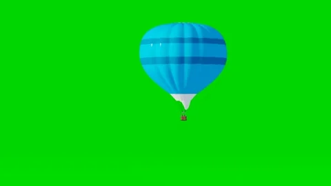 Hot Air Balloon Floating Animation Video stock 320829201