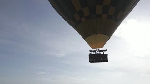 Hot air balloon fly by Stock Footage 318065271