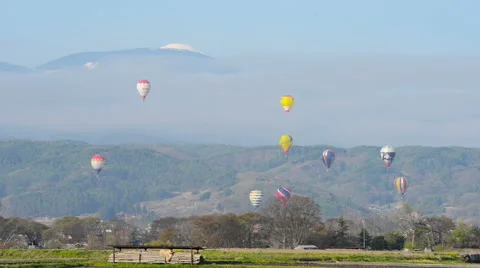 Hot-air balloon Video stock 48991708