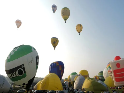 Hot Air Balloon Stock Footage 128419882