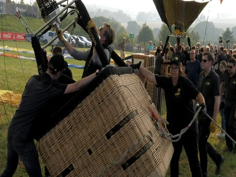 Hot Air Balloon Stock Footage 128420489