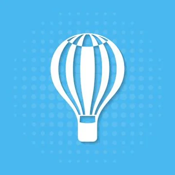 Hot air balloon icon Stock Illustration