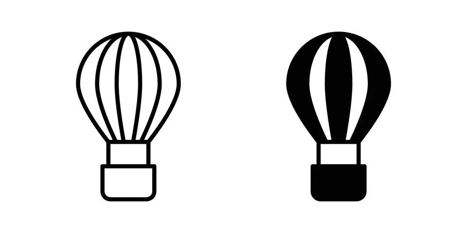 Hot air balloon icon vector symbol graphics Stock Illustration