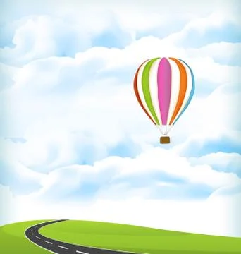 Hot air balloon Stock Illustration