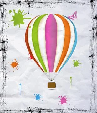 Hot air balloon Stock Illustration