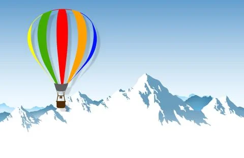 The hot-air balloon Stock Illustration