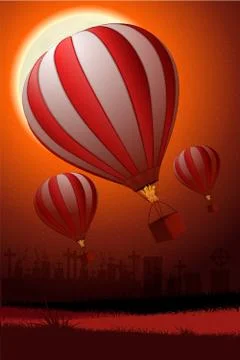 Hot air balloon Stock Illustration