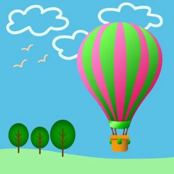 Hot Air balloon Stock Illustration