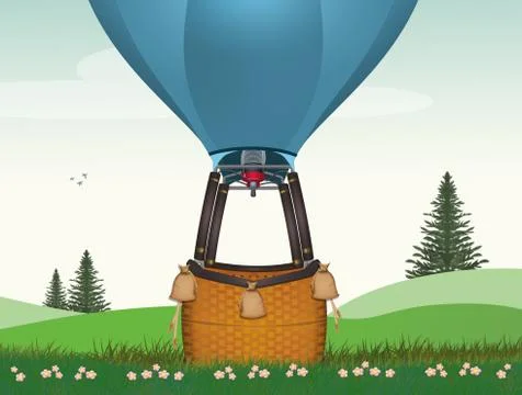 Hot air balloon Stock Illustration