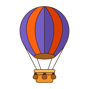 Hot air balloon. Stock Illustration
