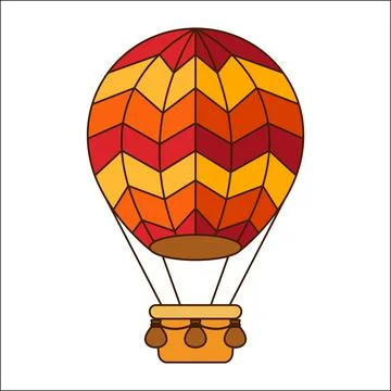Hot air balloon. Stock Illustration