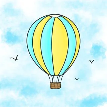 Hot-air balloon Stock Illustration