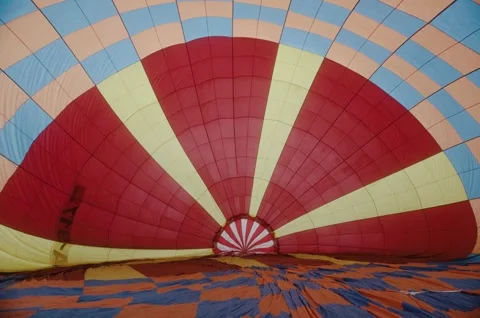 Hot air balloon inside Stock Footage 242856239