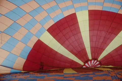 Hot air balloon inside Stock Footage 242857814
