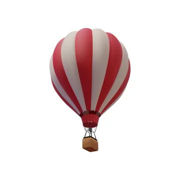 Hot air balloon isolated on a white background. Vector. Stock Illustration