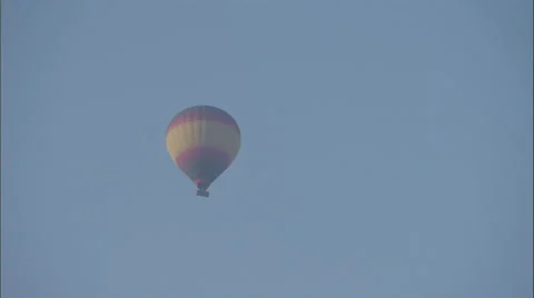 A hot air balloon in its flight. Stock Footage 46866713