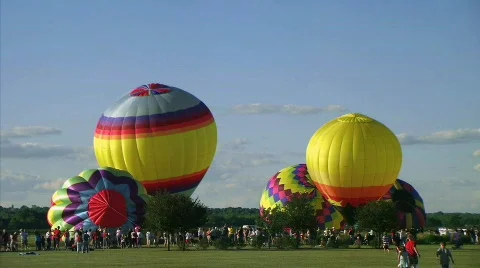 Hot Air Balloon Launch Stock Footage 82705