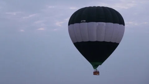 Hot air balloon lights up. Stock Footage 69900124