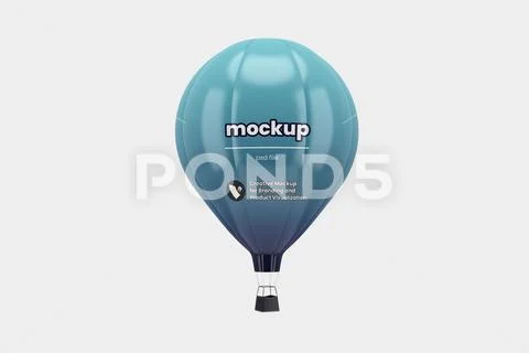 Hot Air Balloon Mockup PSD Template