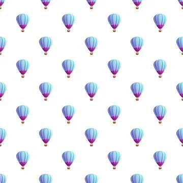 Hot air balloon pattern background for travel adventure Stock Illustration