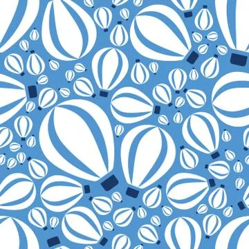 Hot-air balloon pattern Stock Illustration