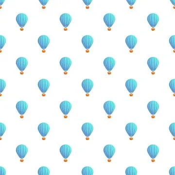 Hot air balloon pattern representing sky adventure and travel 스톡 일러스트