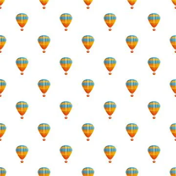 Hot air balloon pattern representing travel and adventure Stock Illustration