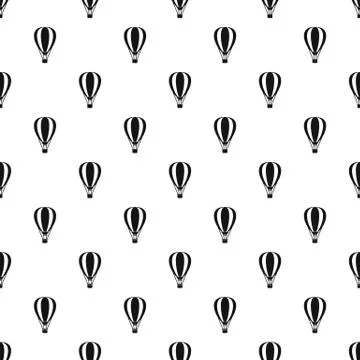 Hot air balloon pattern, simple style Stock Illustration