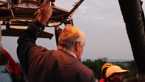 Hot Air Balloon Pilot on Throttle Stock Footage 8568650