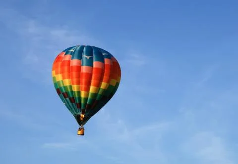 Hot air balloon with propane burners fired into it Stock Photos