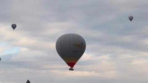 Hot Air Balloon Ready flying at Cappadocia, Turkey Video stock 245281184