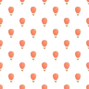 Hot air balloon seamless pattern for travel background Stock Illustration