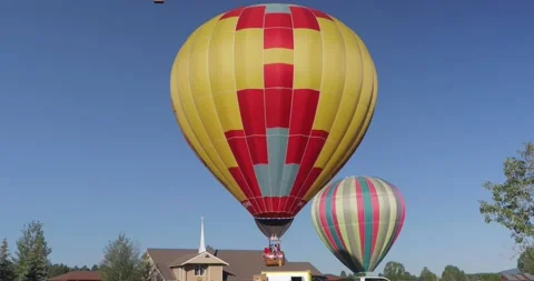 Hot air balloon taking off Stock Footage 236435514
